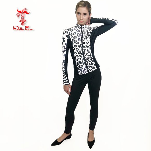 Della Penna Fashion Art Couture jacket _ Black and White Leopard Print - Picture 3 of 8